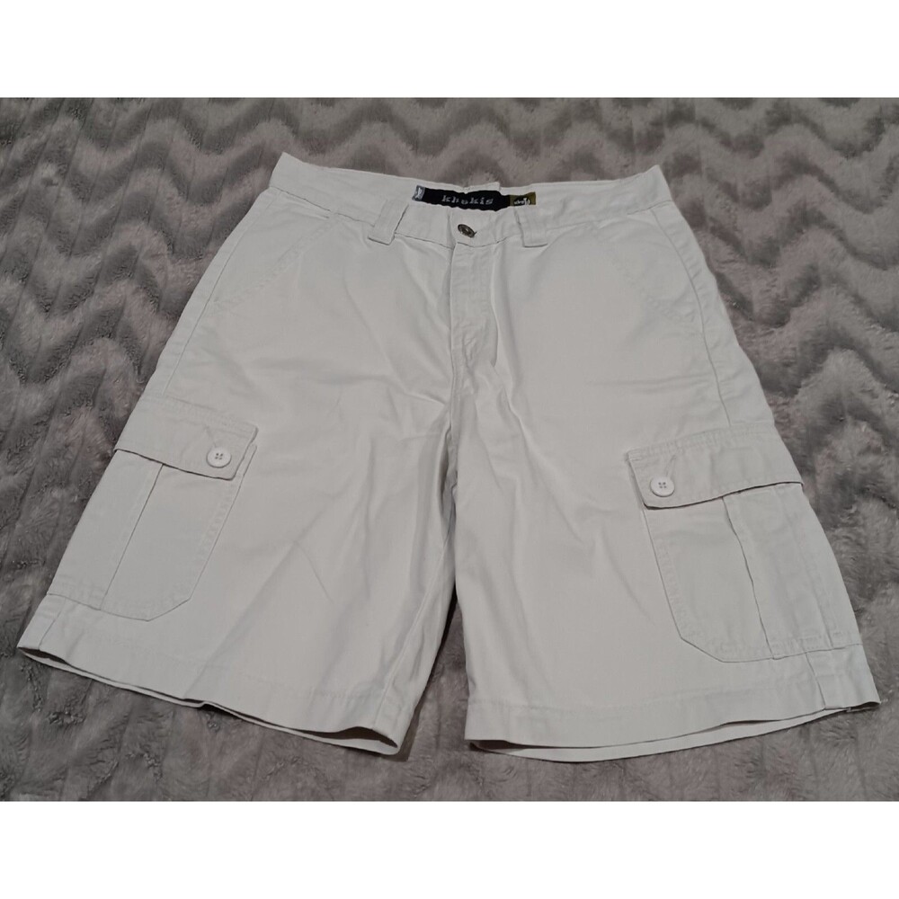Levis Silvertab Khakis Womens Juniors 7 Creme Cargo 100% Cotton Explorer Shorts